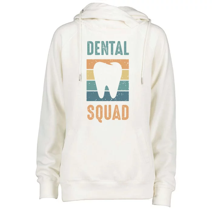 Dental Squad Costume For Dental Assistant Gift Womens Funnel Neck Pullover Hood