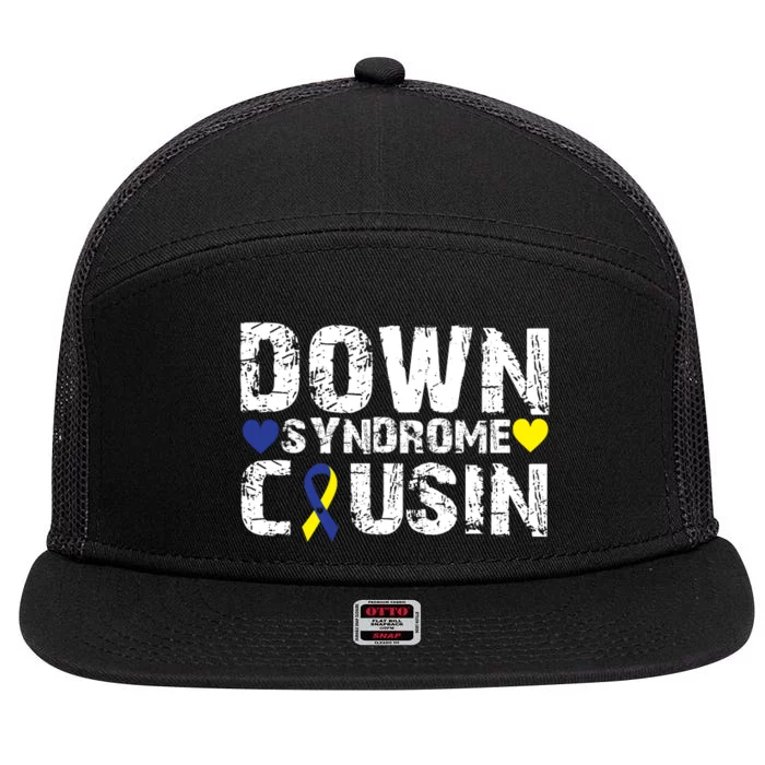 Down Syndrome Cousin Family Matching For Down Syndrome Awareness Gift 7 Panel Mesh Trucker Snapback Hat