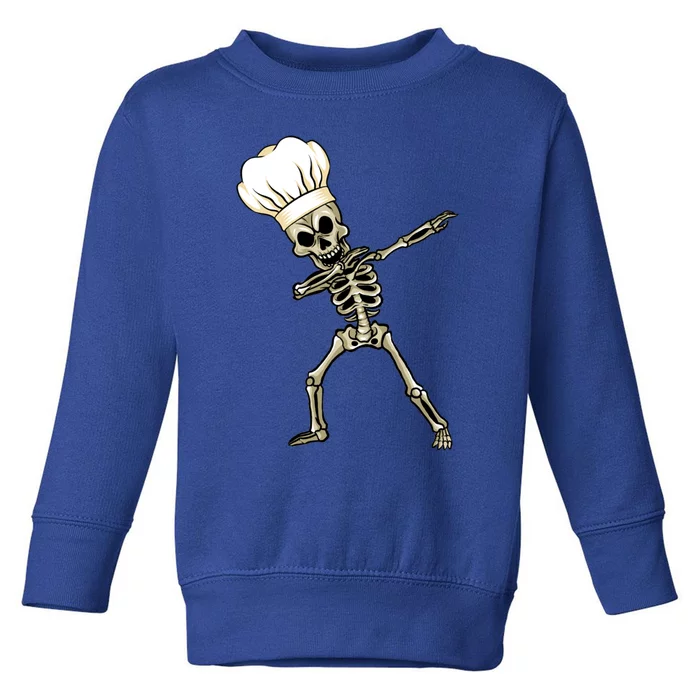 Dabbing Skeleton Chef Halloween Dabbing Scary Chef Great Gift Toddler Sweatshirt