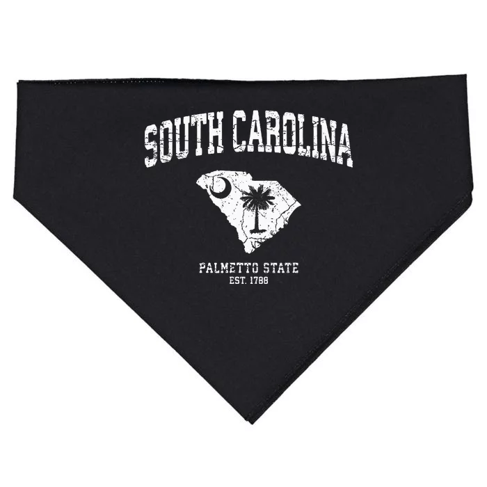 Distressed South Carolina State Flag USA-Made Doggie Bandana