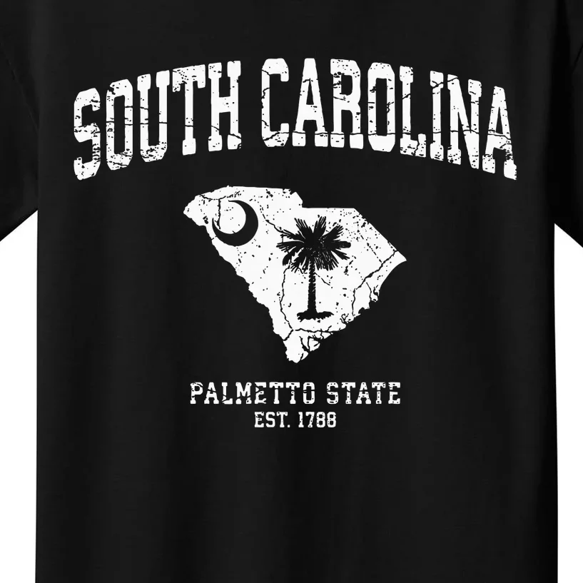 Distressed South Carolina State Flag Kids T-Shirt