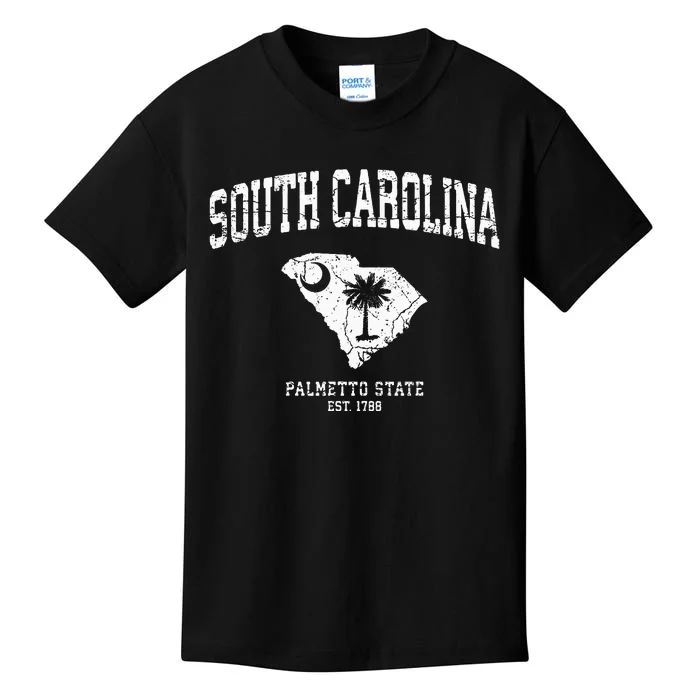 Distressed South Carolina State Flag Kids T-Shirt