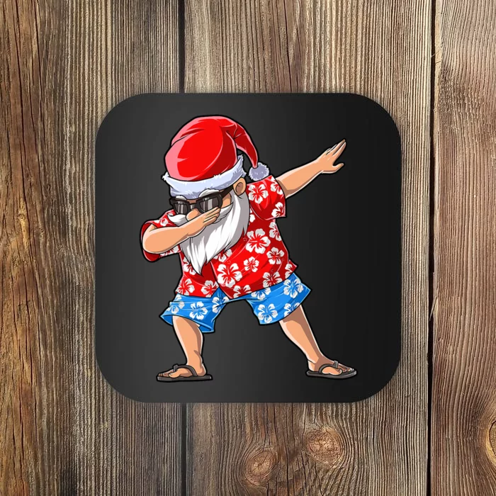 Dabbing Santa Christmas In July Hawaiian Xmas Dab Coaster