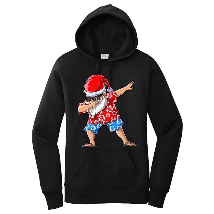 Dabbing Santa Christmas In July Hawaiian Xmas Dab Women's Pullover Hoodie