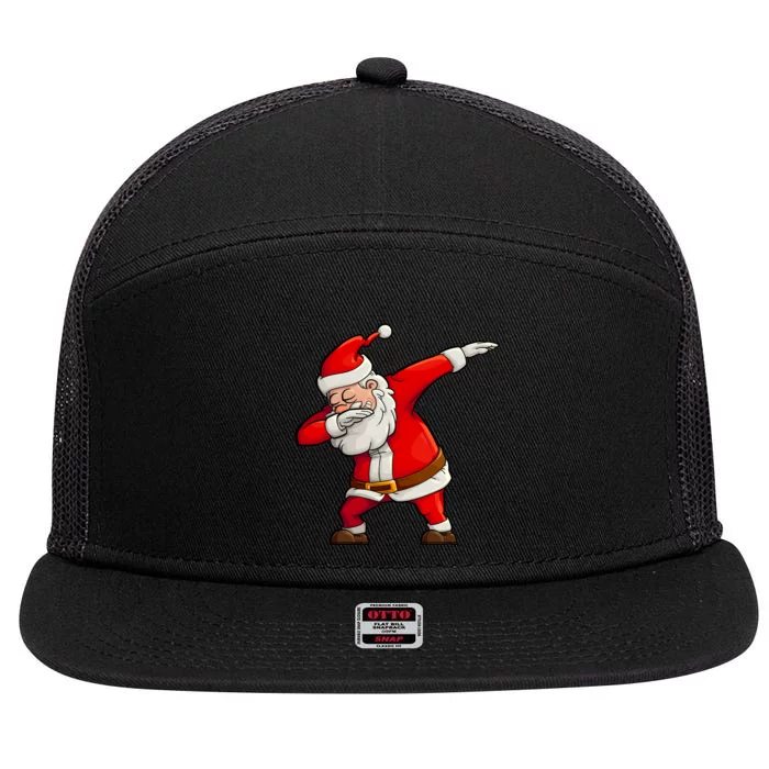 Dabbing Santa Claus 7 Panel Mesh Trucker Snapback Hat