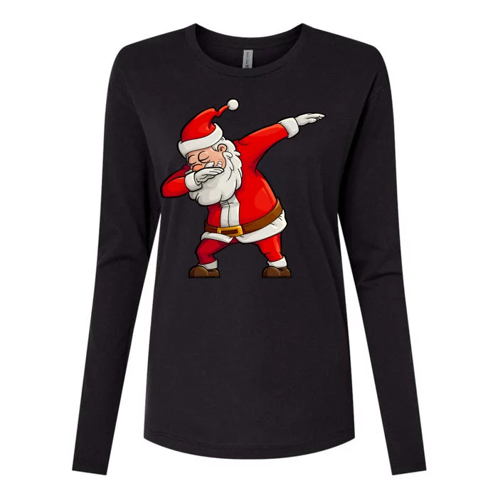 Dabbing Santa Claus Womens Cotton Relaxed Long Sleeve T-Shirt