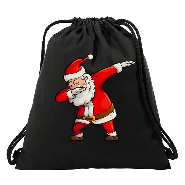 Dabbing Santa Claus Drawstring Bag