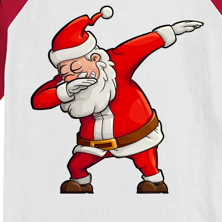 Dabbing Santa Claus Kids Colorblock Raglan Jersey