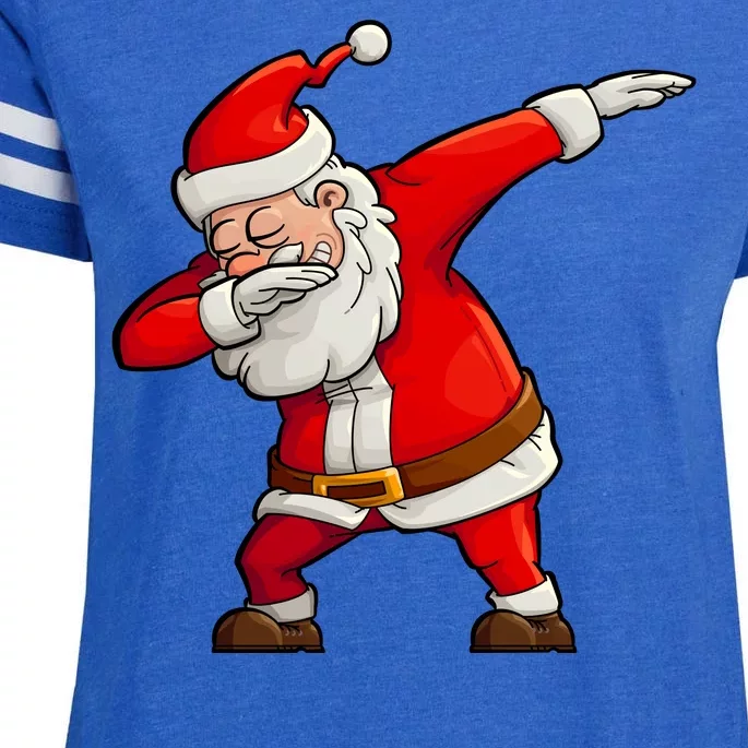 Dabbing Santa Claus Enza Ladies Jersey Football T-Shirt