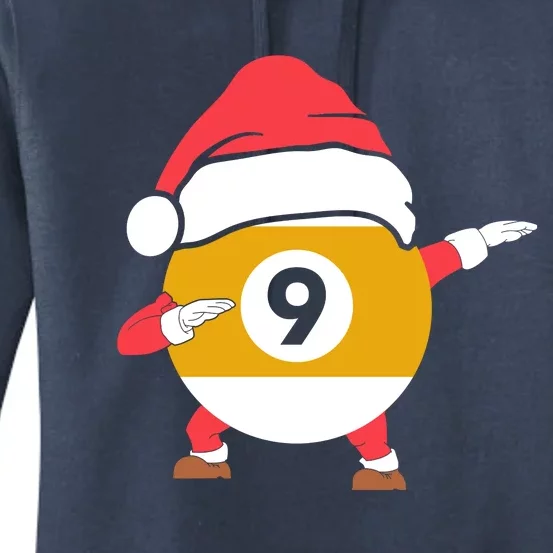 Dabbing Santa Claus Christmas Funny Pool Billiards Xmas Sport Women's Pullover Hoodie