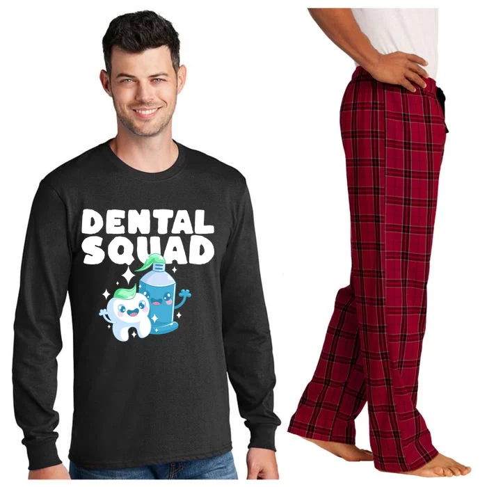 Dental Squad Cute Dentist And Dental Hygienist Gift Long Sleeve Pajama Set