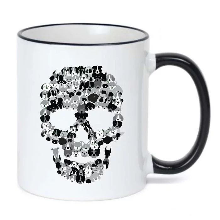 Dog Skull Creepy Puppy Skeleton Halloween Party Outfit Black Color Changing Mug