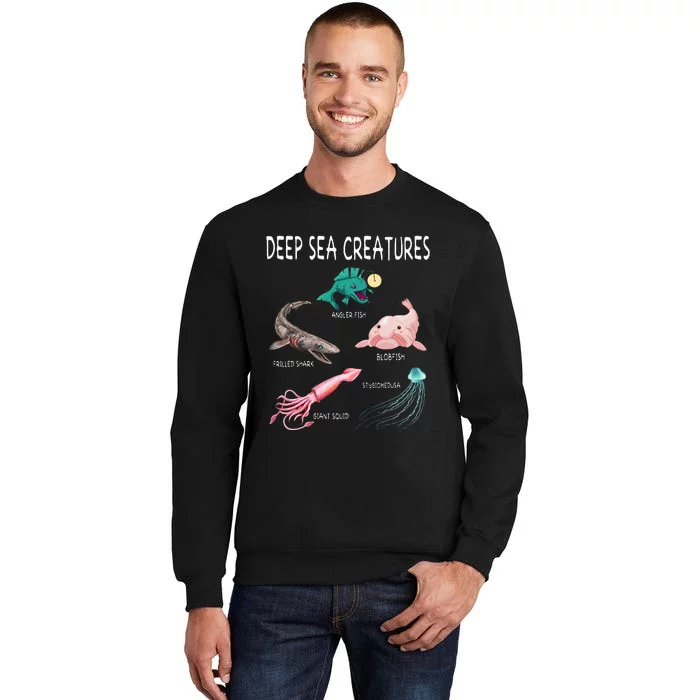 Deep Sea Creatures Educational Future Marine Biologist Tall Sweatshirt