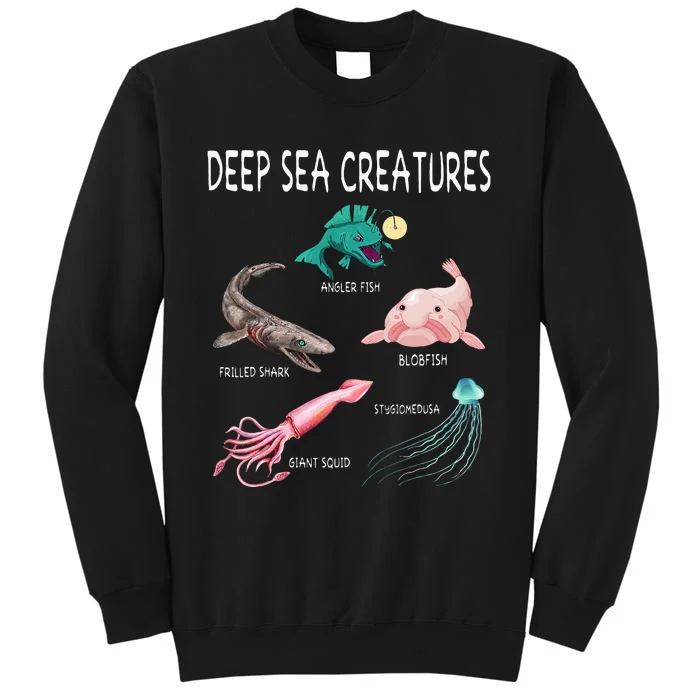 Deep Sea Creatures Educational Future Marine Biologist Tall Sweatshirt