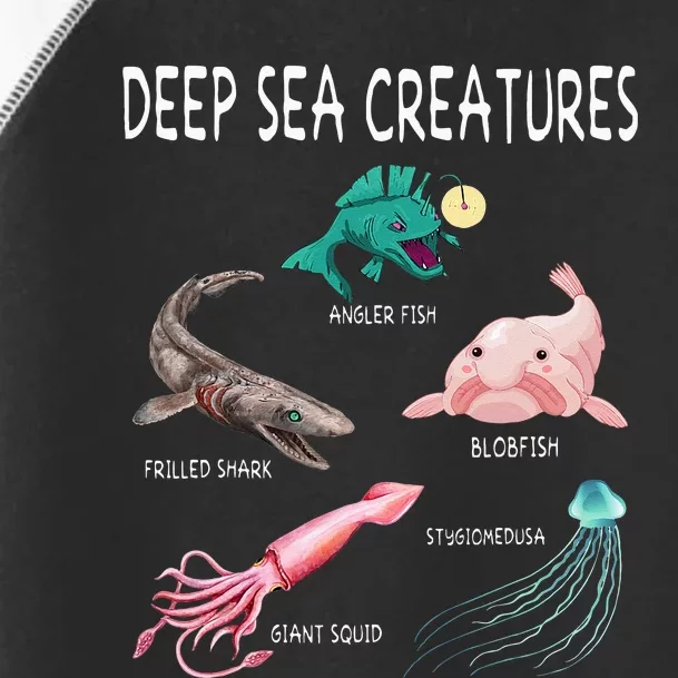 Deep Sea Creatures Educational Future Marine Biologist Toddler Fine Jersey T-Shirt