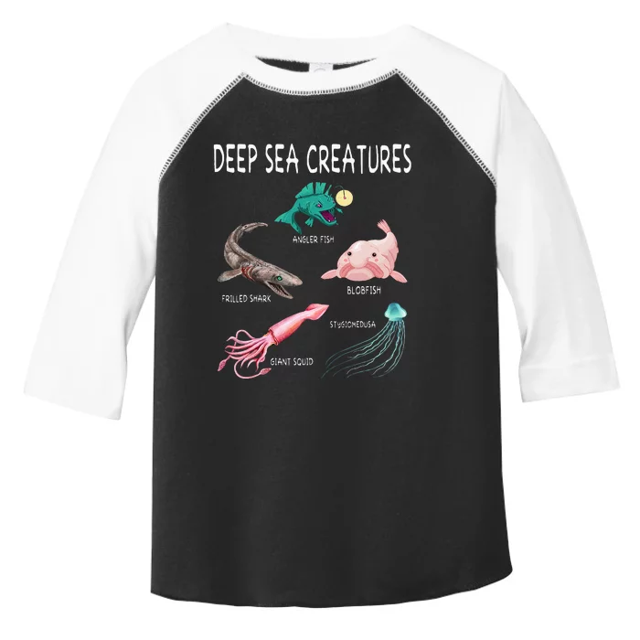 Deep Sea Creatures Educational Future Marine Biologist Toddler Fine Jersey T-Shirt