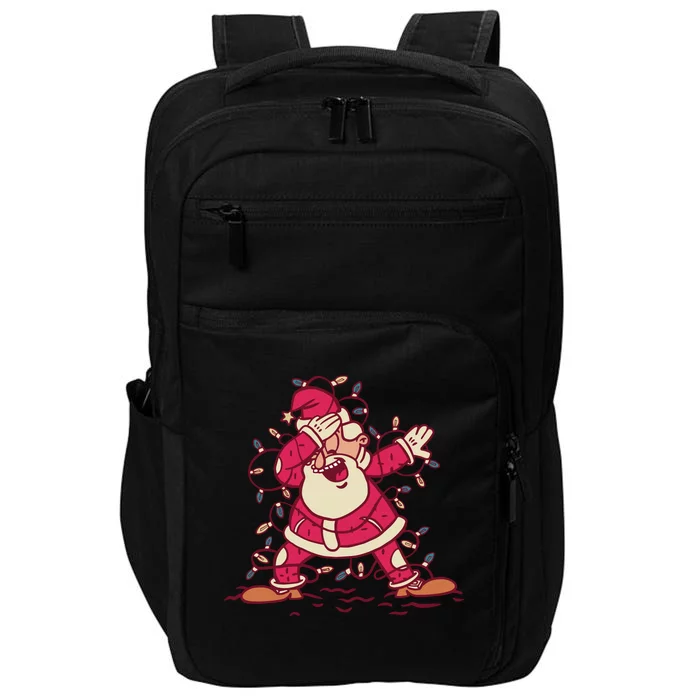 Dabbing Santa Cartoon Impact Tech Backpack