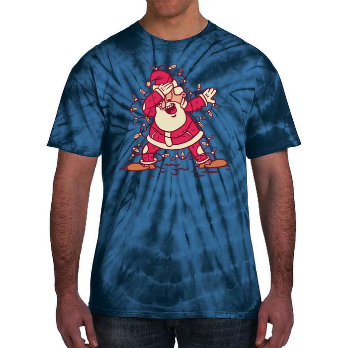 Dabbing Santa Cartoon Tie-Dye T-Shirt