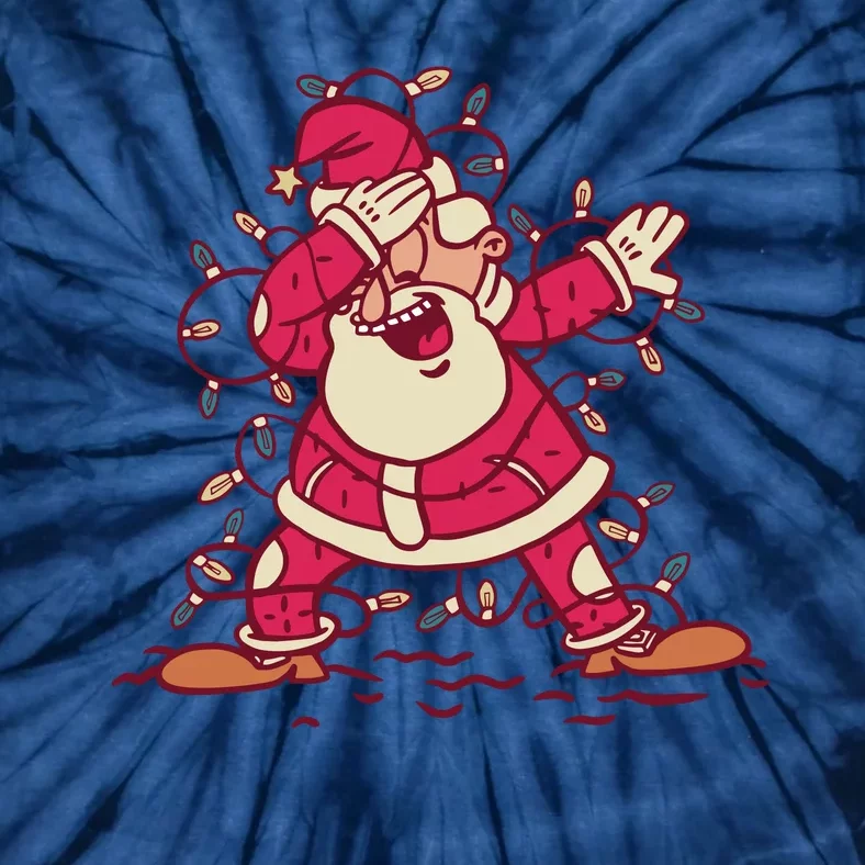 Dabbing Santa Cartoon Tie-Dye T-Shirt