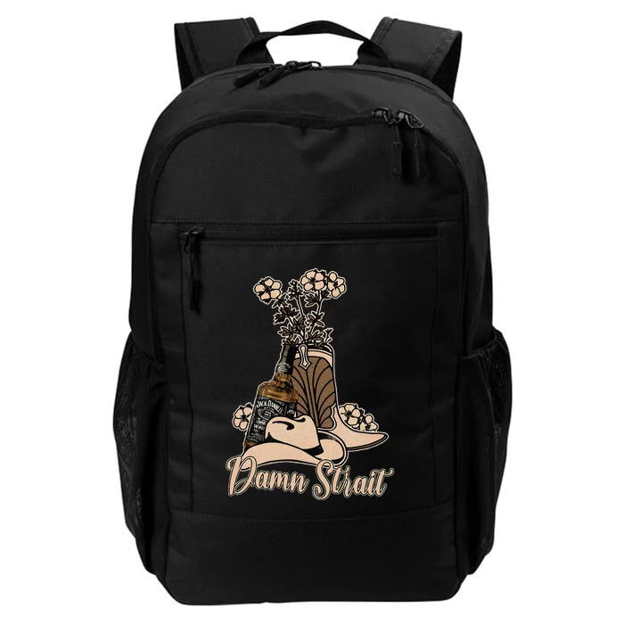 Damn S.T.R.A.I.T Cowboys Outlaws Music 80s Outfit Whiskey Glasses Daily Commute Backpack