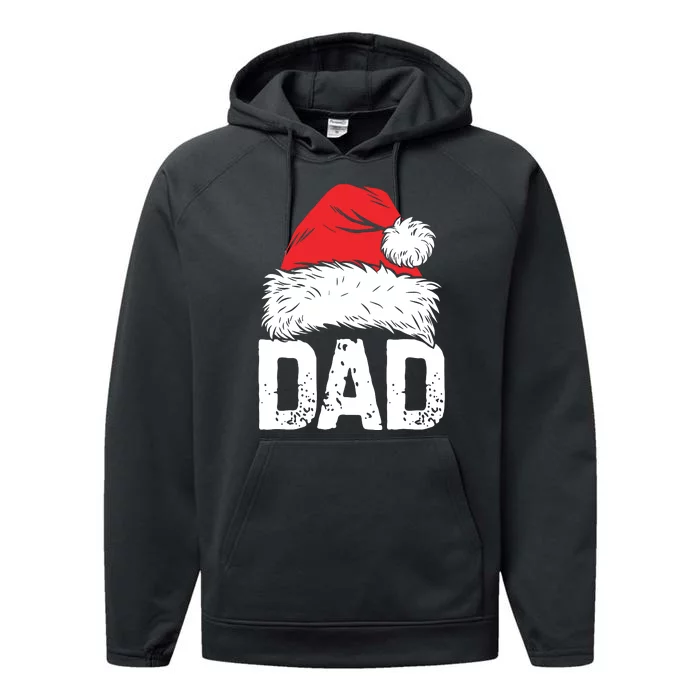 Dad Santa Christmas Family Matching Pajamas Papa Xmas Father Performance Fleece Hoodie