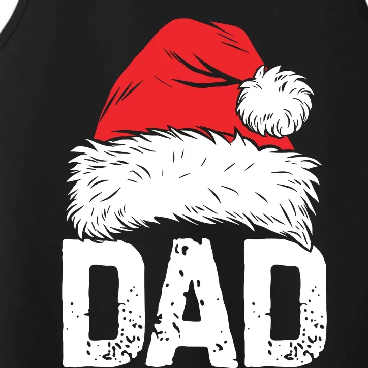 Dad Santa Christmas Family Matching Pajamas Papa Xmas Father Performance Tank