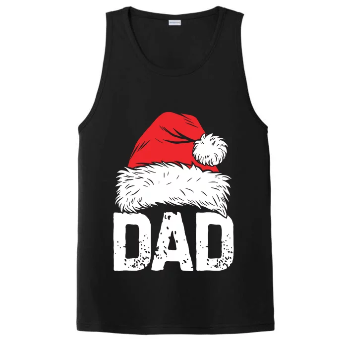 Dad Santa Christmas Family Matching Pajamas Papa Xmas Father Performance Tank