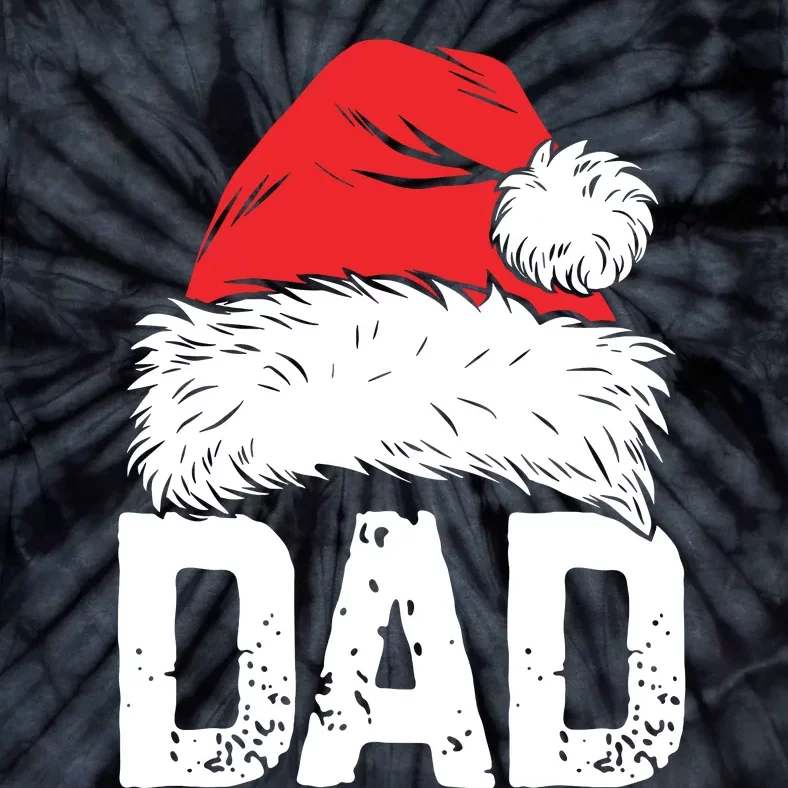 Dad Santa Christmas Family Matching Pajamas Papa Xmas Father Tie-Dye T-Shirt