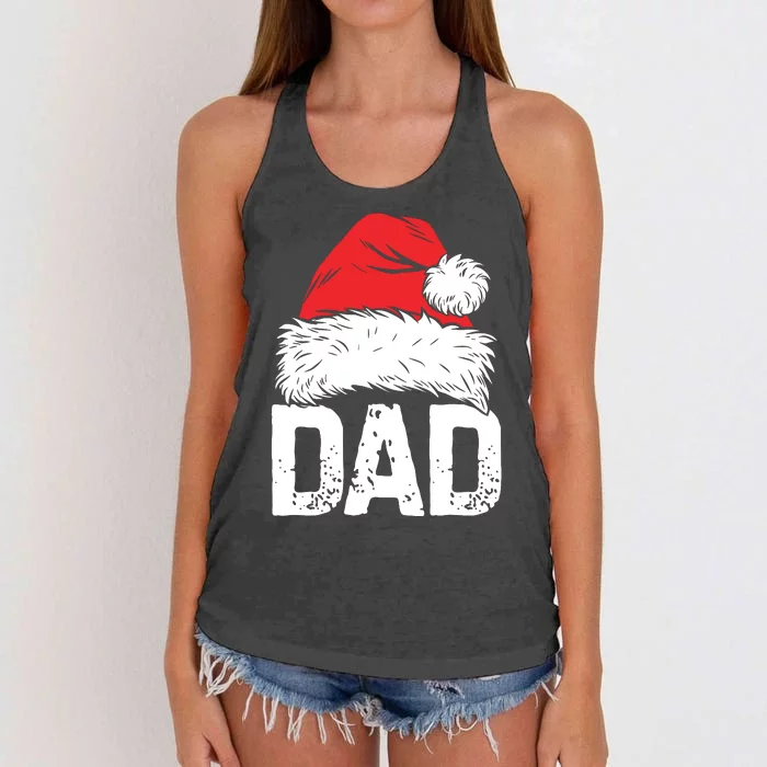 Dad Santa Christmas Family Matching Pajamas Papa Xmas Father Women's Knotted Racerback Tank