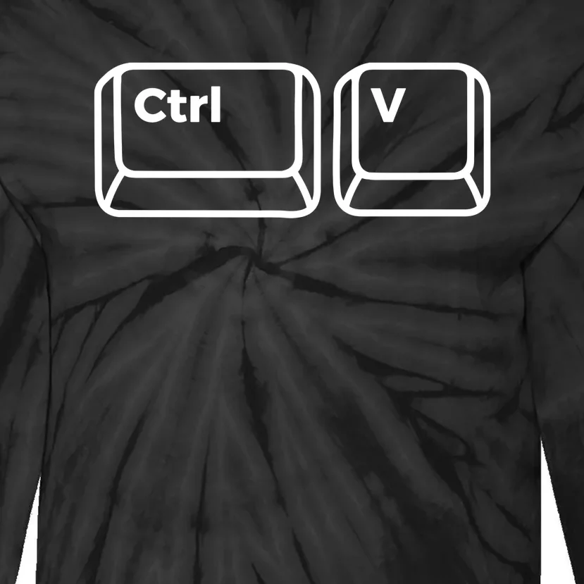 Daughter Son Ctrl V Copy And Paste Cute Tie-Dye Long Sleeve Shirt