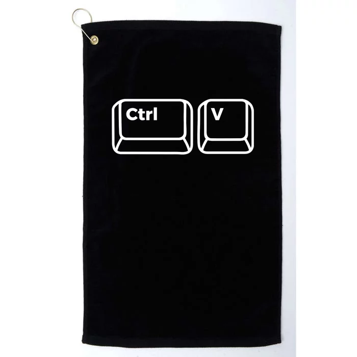 Daughter Son Ctrl V Copy And Paste Cute Platinum Collection Golf Towel