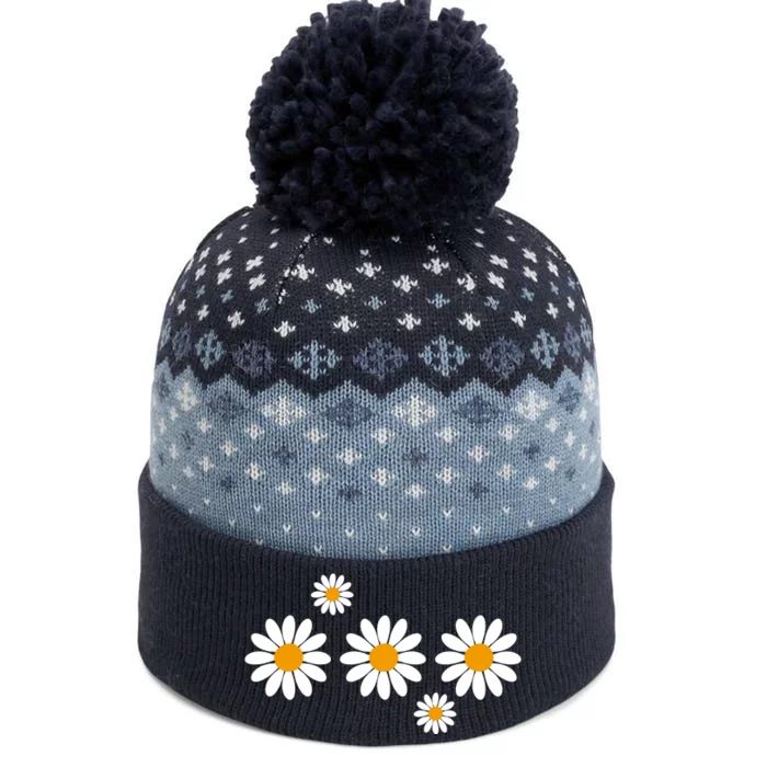 Daisy Spring Cute Floral The Baniff Cuffed Pom Beanie