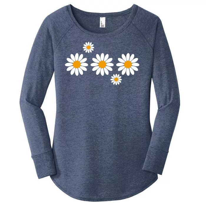 Daisy Spring Cute Floral Women's Perfect Tri Tunic Long Sleeve Shirt