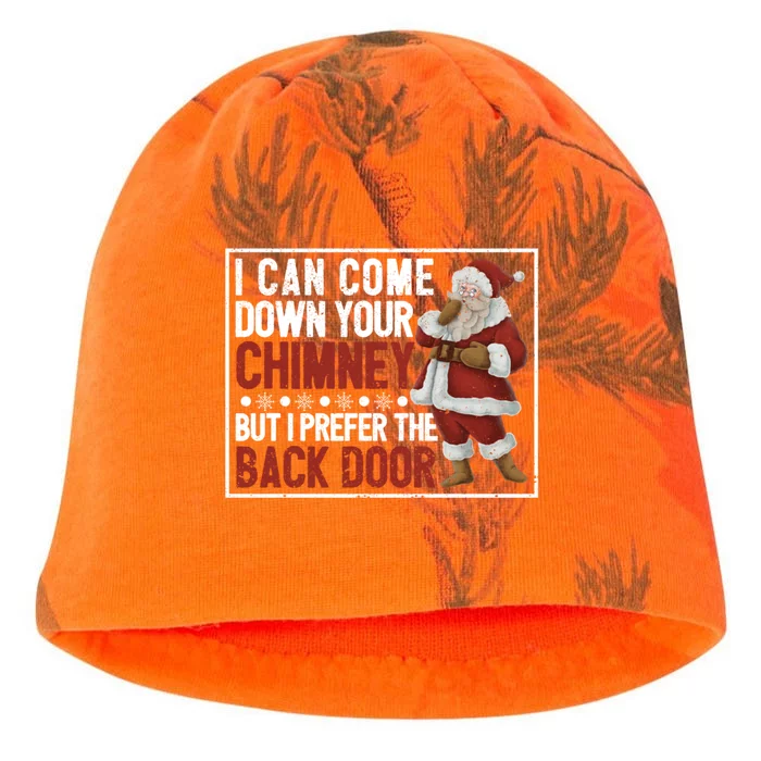 Dirty Santa Claus Jokes Xmas Pj I Can Come Down Your Chimney Meaningful Gift Kati - Camo Knit Beanie