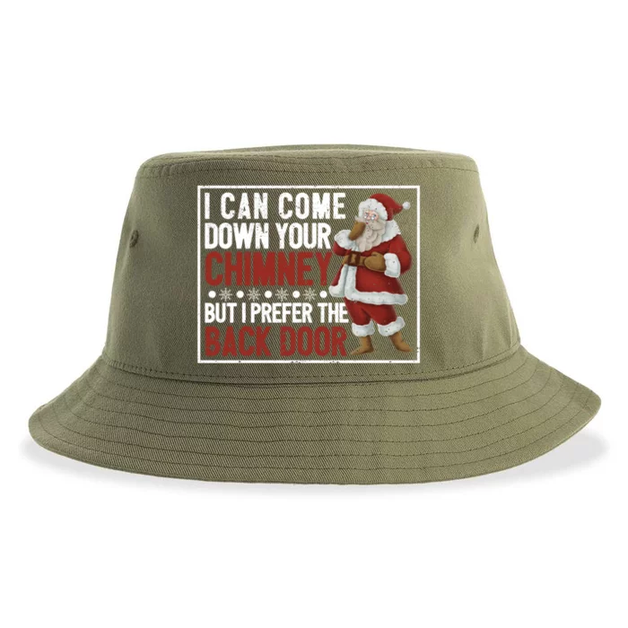 Dirty Santa Claus Jokes Xmas Pj I Can Come Down Your Chimney Meaningful Gift Sustainable Bucket Hat