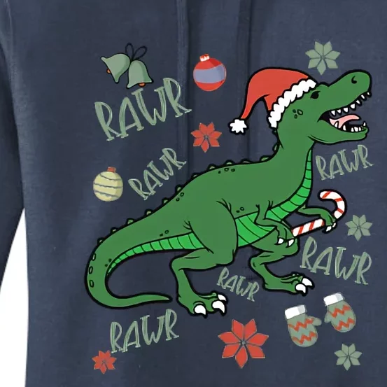 Dinosaur Singing Christmas Carol Women's Pullover Hoodie