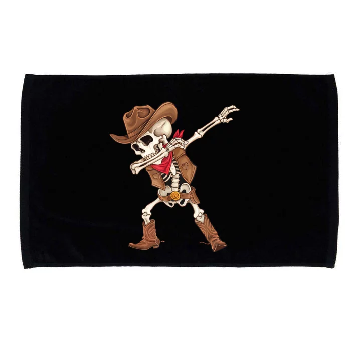 Dabbing Skeleton Cowboy Halloween Costume Microfiber Hand Towel