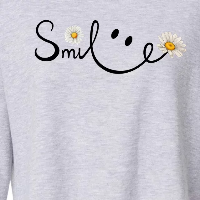 Daisy Smile Cute Gift Cropped Pullover Crew