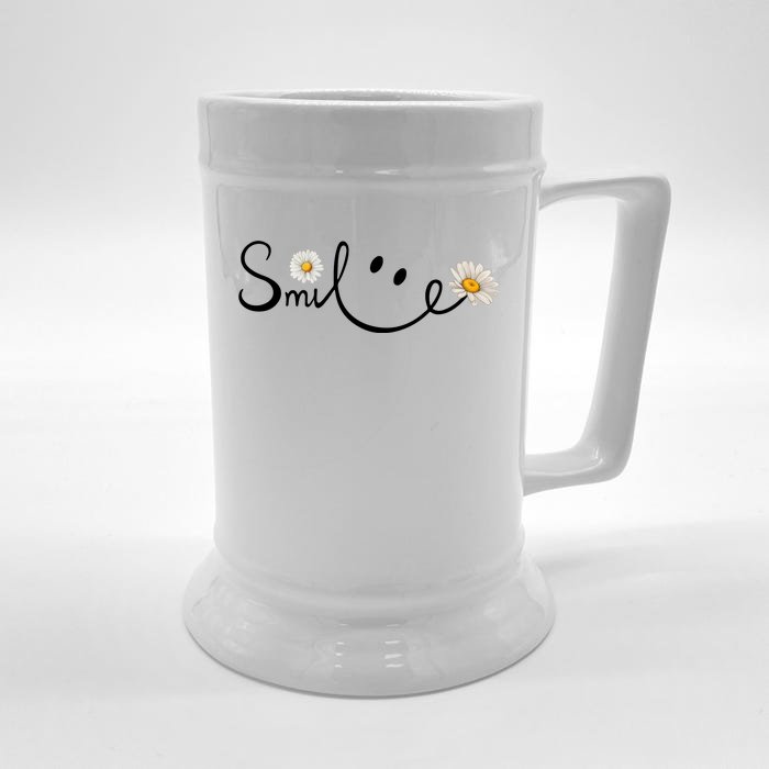 Daisy Smile Cute Gift Front & Back Beer Stein