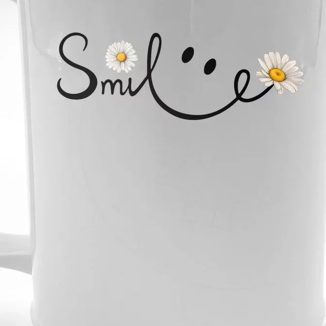 Daisy Smile Cute Gift Front & Back Beer Stein