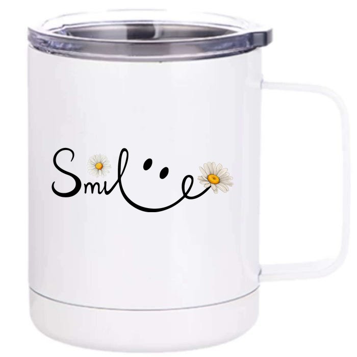 Daisy Smile Cute Gift Front & Back 12oz Stainless Steel Tumbler Cup