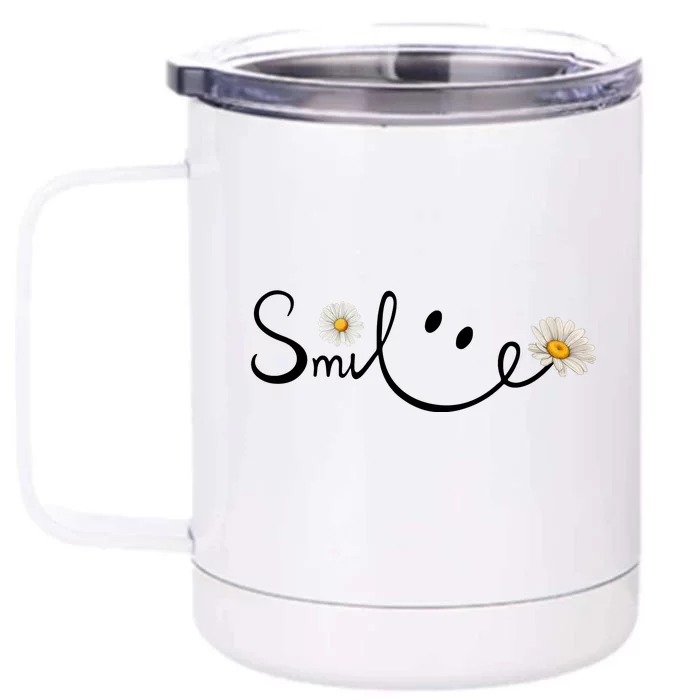 Daisy Smile Cute Gift Front & Back 12oz Stainless Steel Tumbler Cup