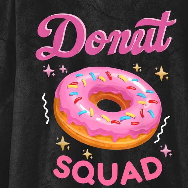 Donut Squad Cute Donut Sprinkle Lover Birthday Girl Party Hooded Wearable Blanket