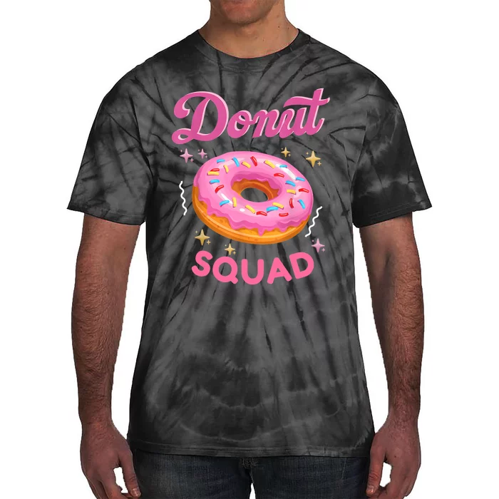 Donut Squad Cute Donut Sprinkle Lover Birthday Girl Party Tie-Dye T-Shirt