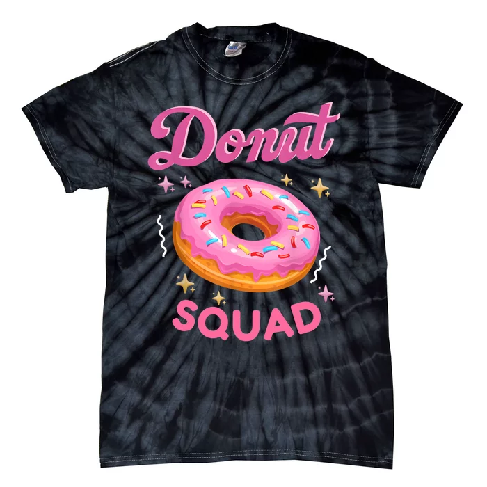 Donut Squad Cute Donut Sprinkle Lover Birthday Girl Party Tie-Dye T-Shirt