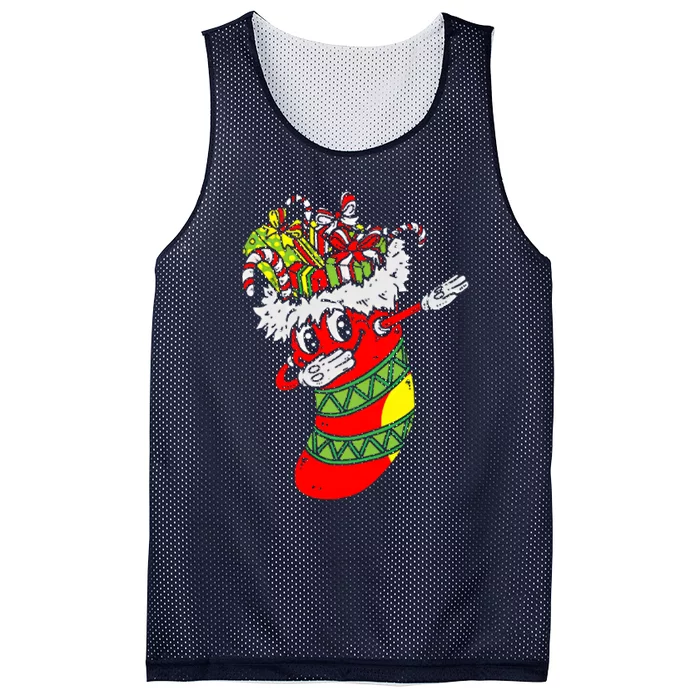 Dabbing Socks Chrismas Mesh Reversible Basketball Jersey Tank