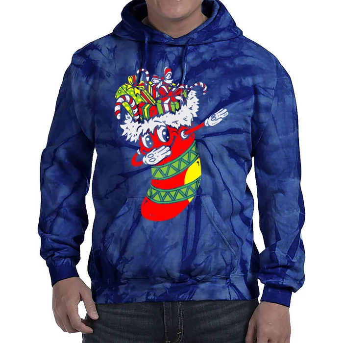 Dabbing Socks Chrismas Tie Dye Hoodie