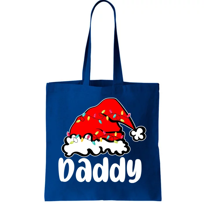 Daddy Santa Claus Hat Christmas Matching Family Group Pajama Cute Gift Tote Bag