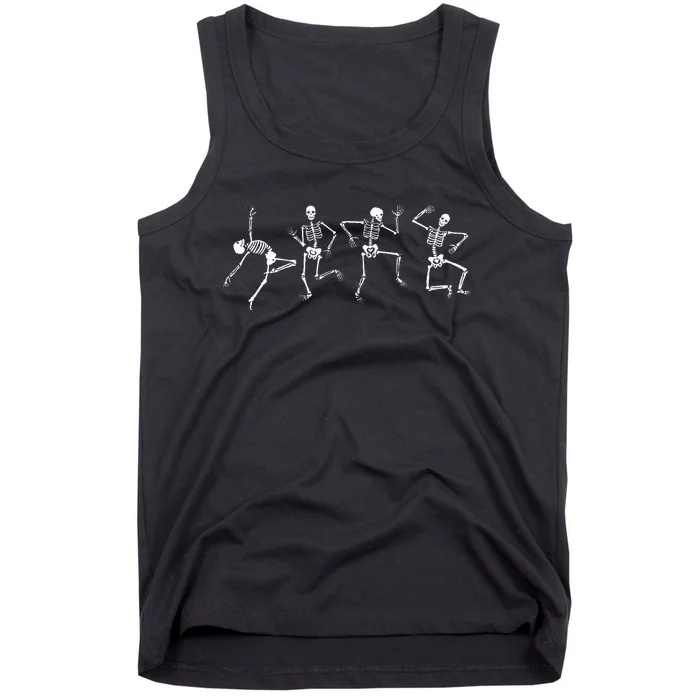 Dancing Skeleton Cool Skull Design Birthday halloween Tank Top