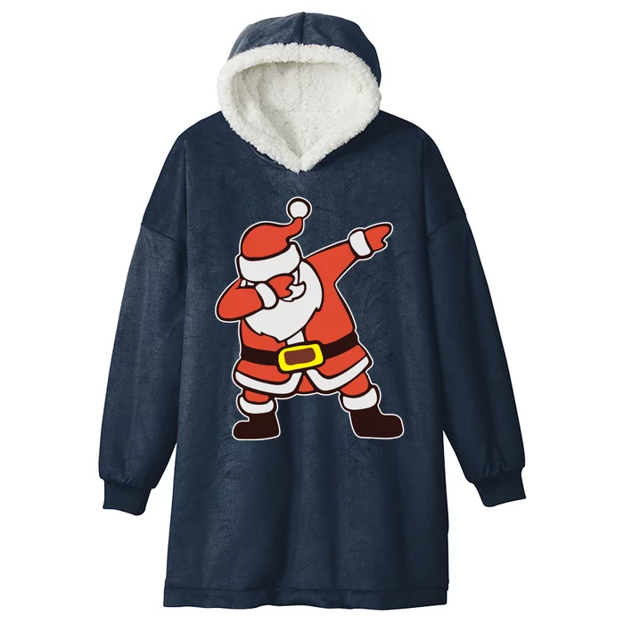 Dabbing Santa Christmas Gift Hooded Wearable Blanket